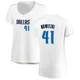 Dirk Nowitzki ＃41 Women's White Dallas Mavericks Fast Break Jersey - Association Edition