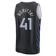 Dirk Nowitzki ＃41 Youth 2025/26 Dallas Mavericks Fast Break Black City Edition Jersey