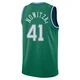 Dirk Nowitzki ＃41 Youth Swingman 2025/26 Dallas Mavericks Green Classic Edition Jersey