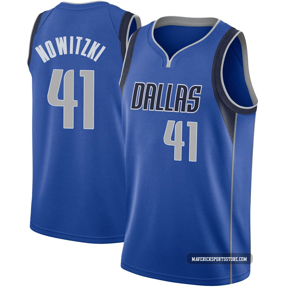 Dirk Nowitzki ＃41 Youth Swingman Royal Dallas Mavericks Jersey - Icon Edition