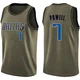 Dwight Powell ＃7 Men's Swingman Green Dallas Mavericks Salute to Service Jersey