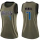 Dwight Powell ＃7 Women's Swingman Green Dallas Mavericks Salute to Service Jersey