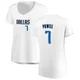 Dwight Powell ＃7 Women's White Dallas Mavericks Fast Break Jersey - Association Edition