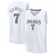 Dwight Powell ＃7 Youth 2024/25 Dallas Mavericks White Fast Break City Edition Jersey