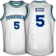 Jason Kidd ＃5 Men's Authentic White Dallas Mavericks Throwback Jersey
