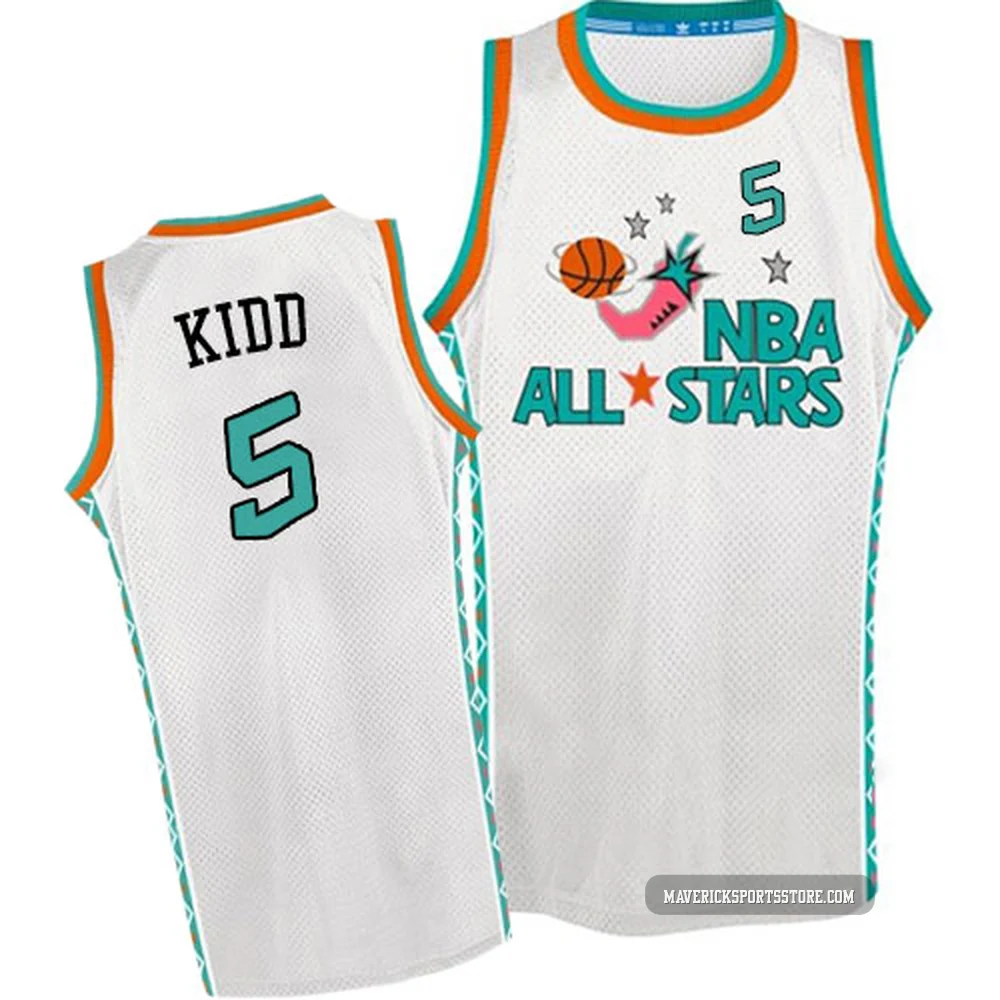 Jason Kidd ＃5 Men's Swingman White Dallas Mavericks 1996 All Star Throwback Jersey