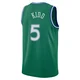 Jason Kidd ＃5 Youth Swingman 2025/26 Dallas Mavericks Green Classic Edition Jersey