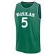 J.J. Barea ＃5 Men's 2025/26 Dallas Mavericks Fast Break Green Classic Edition Jersey