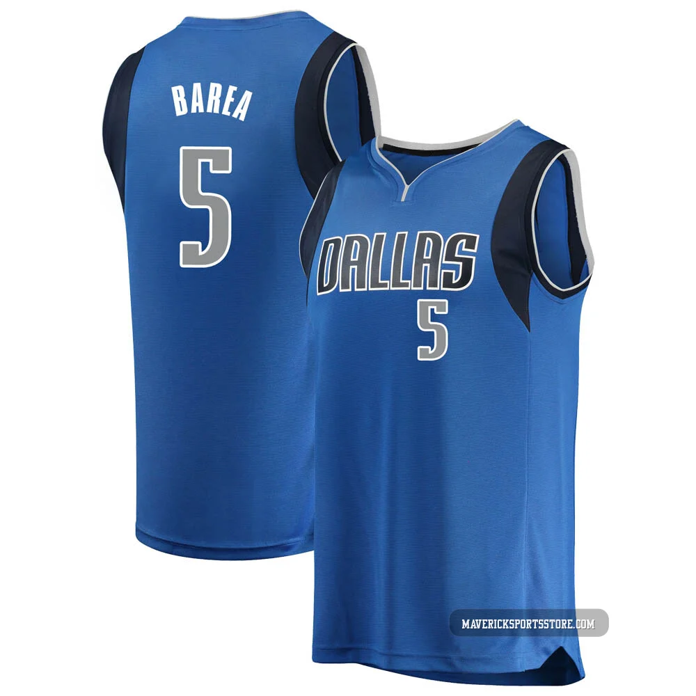 J.J. Barea ＃5 Men's Blue Dallas Mavericks Fast Break Jersey - Icon Edition