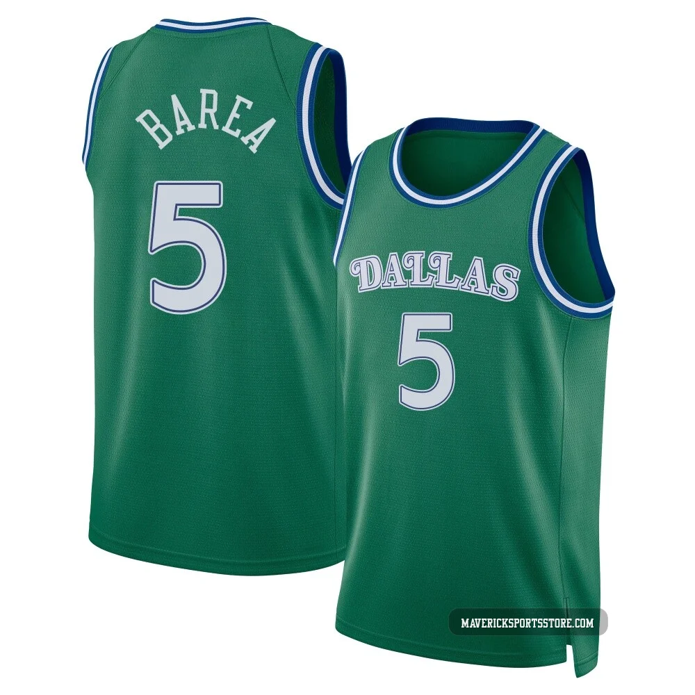 J.J. Barea ＃5 Men's Swingman 2025/26 Dallas Mavericks Green Classic Edition Jersey