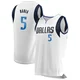 J.J. Barea ＃5 Men's White Dallas Mavericks Fast Break Jersey - Association Edition