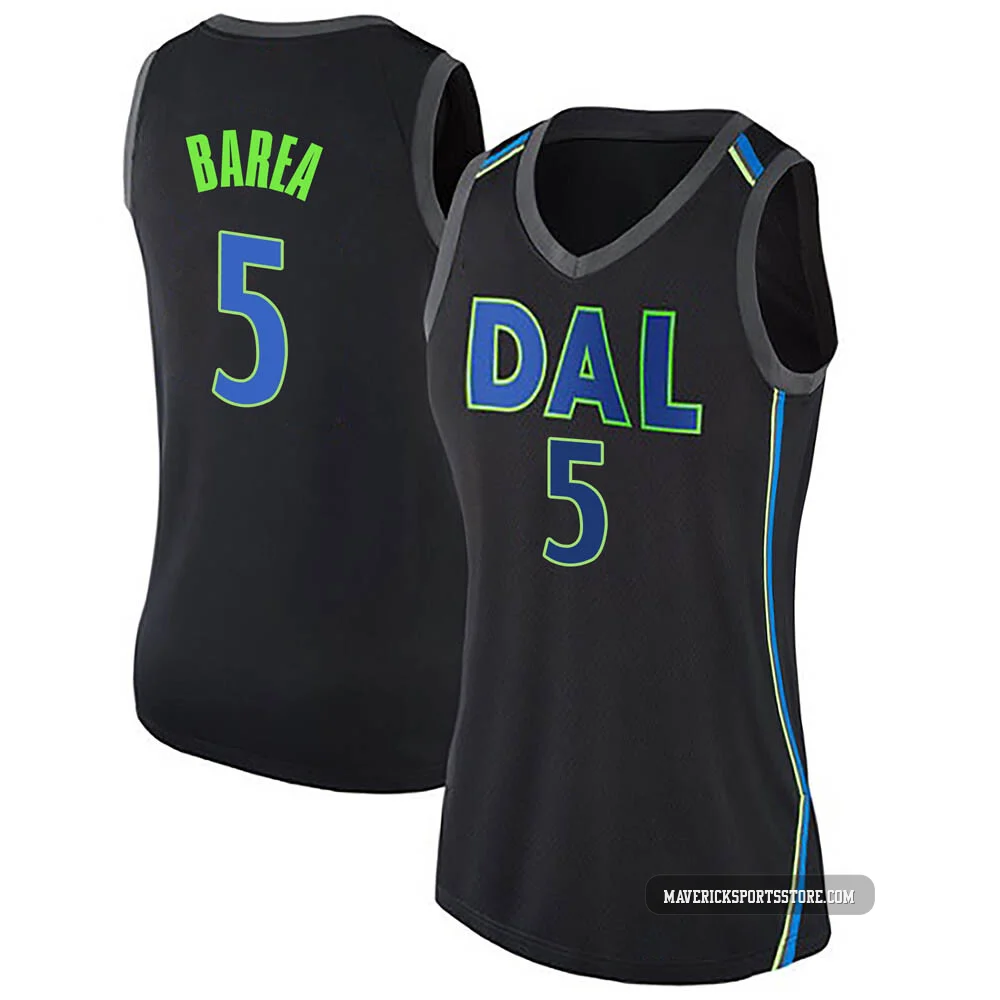 J.J. Barea ＃5 Women's Swingman Black Dallas Mavericks Jersey - City Edition