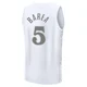 J.J. Barea ＃5 Youth 2024/25 Dallas Mavericks White Fast Break City Edition Jersey