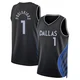 John Poulakidas ＃1 Men's Swingman 2025/26 Dallas Mavericks Black City Edition Jersey
