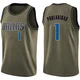 John Poulakidas ＃1 Men's Swingman Green Dallas Mavericks Salute to Service Jersey