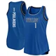 John Poulakidas ＃1 Women's Blue Dallas Mavericks Fast Break Movement Tank Jersey - Icon Edition