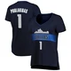 John Poulakidas ＃1 Women's Navy Dallas Mavericks Fast Break Jersey - Statement Edition