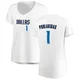 John Poulakidas ＃1 Women's White Dallas Mavericks Fast Break Jersey - Association Edition