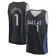 John Poulakidas ＃1 Youth 2025/26 Dallas Mavericks Fast Break Black City Edition Jersey
