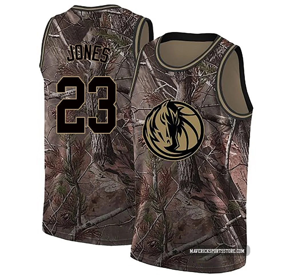 Kai Jones ＃23 Men's Swingman Camo Dallas Mavericks Realtree Collection Jersey