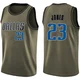 Kai Jones ＃23 Men's Swingman Green Dallas Mavericks Salute to Service Jersey