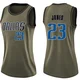 Kai Jones ＃23 Women's Swingman Green Dallas Mavericks Salute to Service Jersey