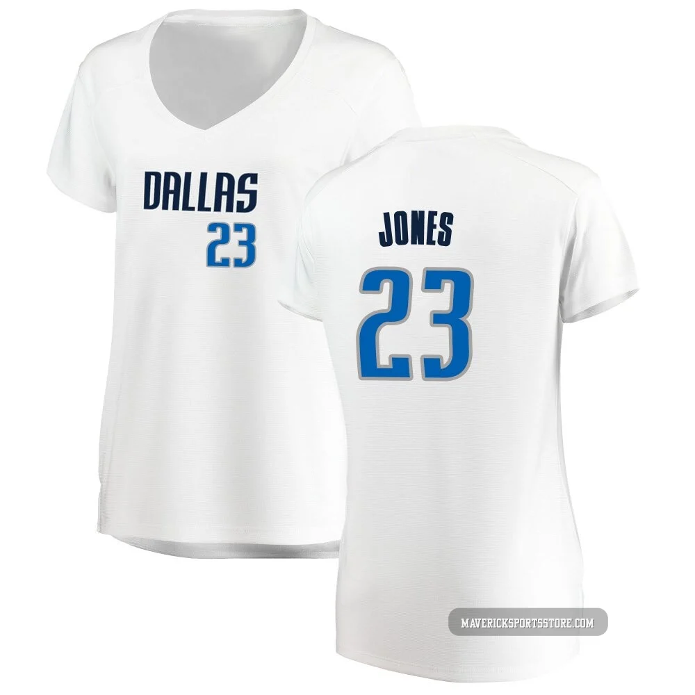 Kai Jones ＃23 Women's White Dallas Mavericks Fast Break Jersey - Association Edition