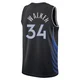 Kemba Walker ＃34 Youth Swingman 2025/26 Dallas Mavericks Black City Edition Jersey