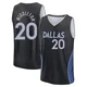 Khris Middleton ＃20 Men's 2025/26 Dallas Mavericks Fast Break Black City Edition Jersey