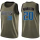 Khris Middleton ＃20 Youth Swingman Green Dallas Mavericks Salute to Service Jersey