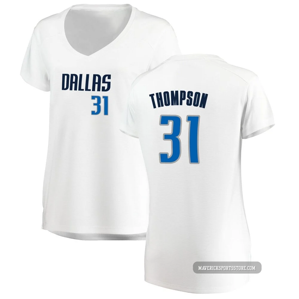 Klay Thompson ＃31 Women's White Dallas Mavericks Fast Break Jersey - Association Edition