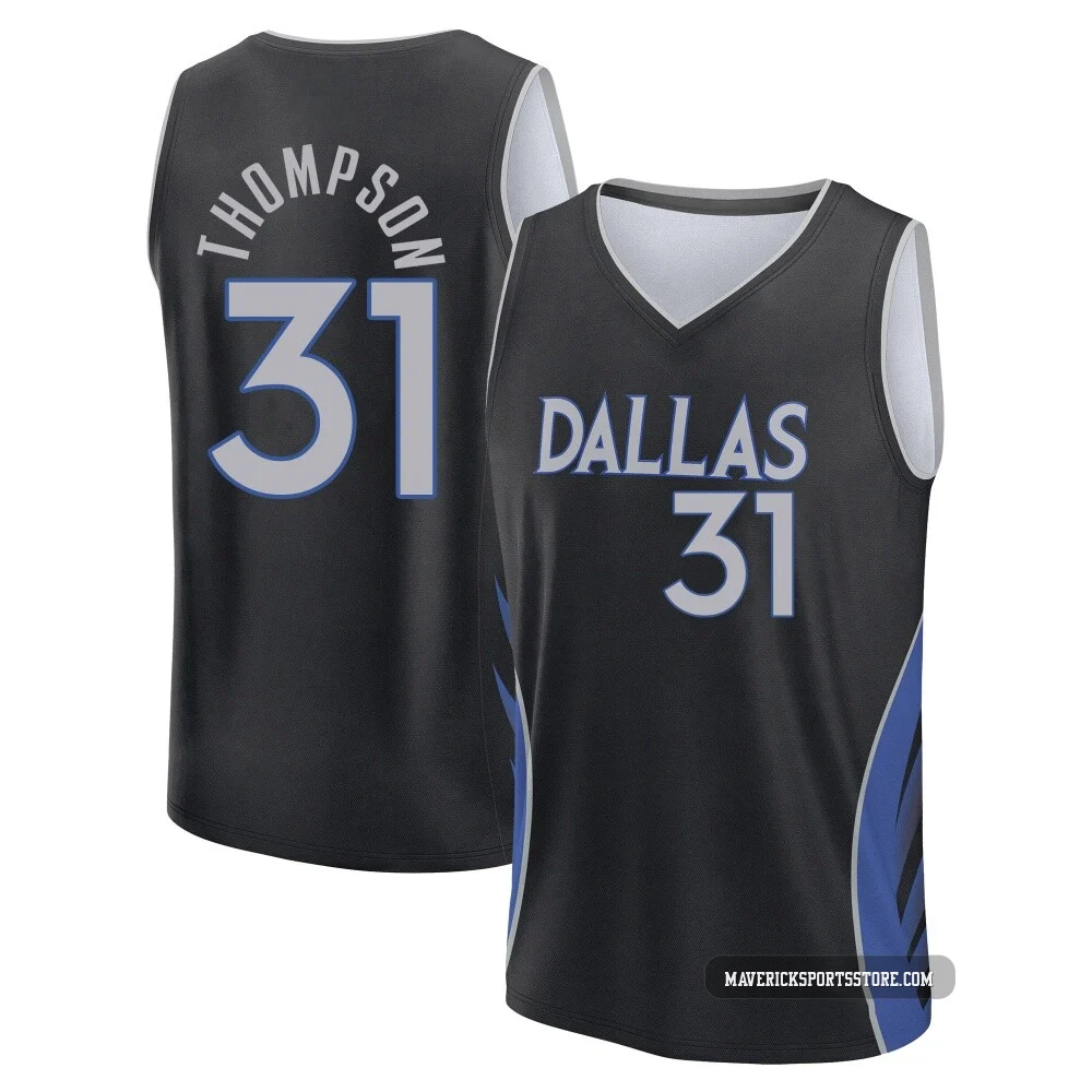 Klay Thompson ＃31 Youth 2025/26 Dallas Mavericks Fast Break Black City Edition Jersey