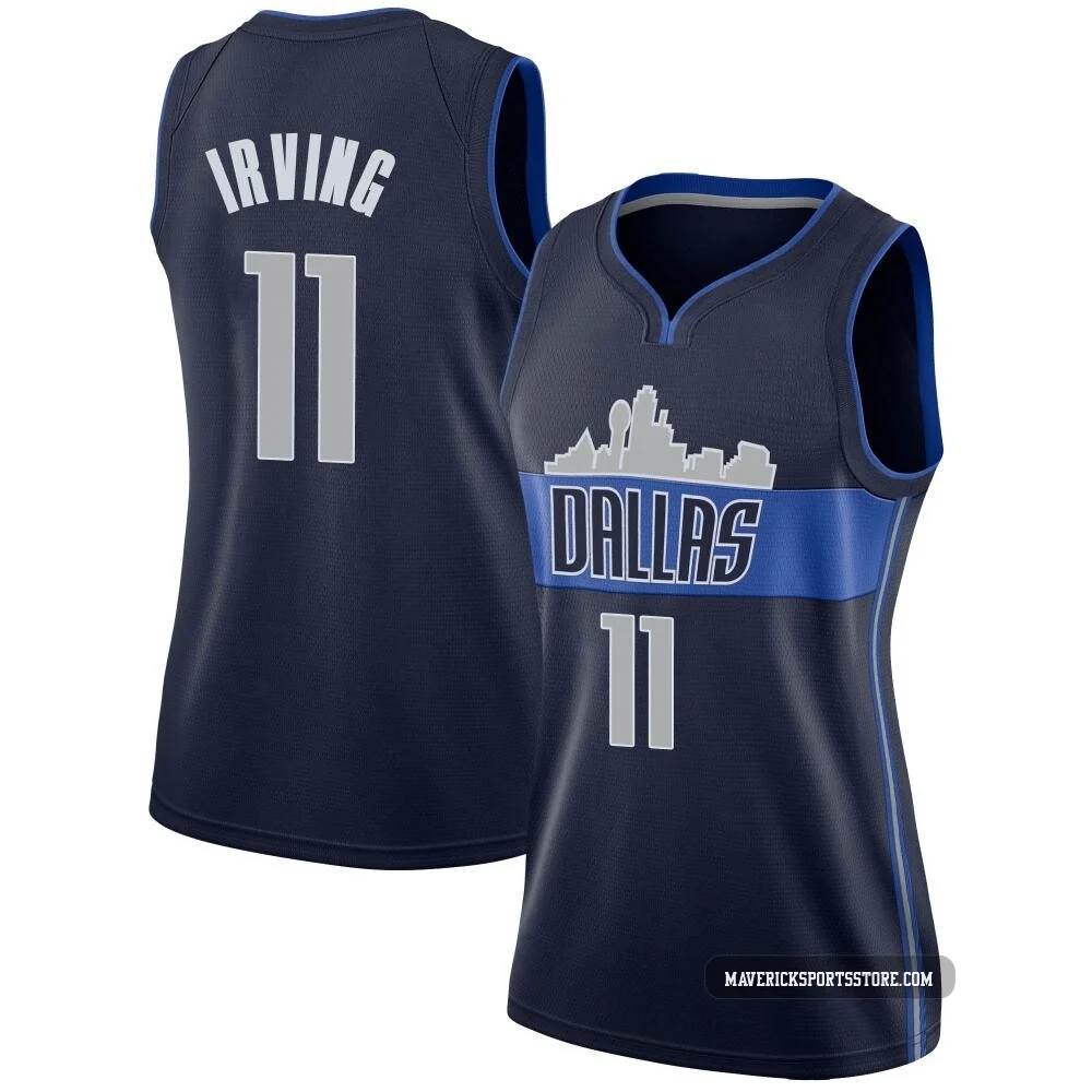 Kyrie Irving ＃11 Women's Swingman Navy Dallas Mavericks Jersey - Statement Edition