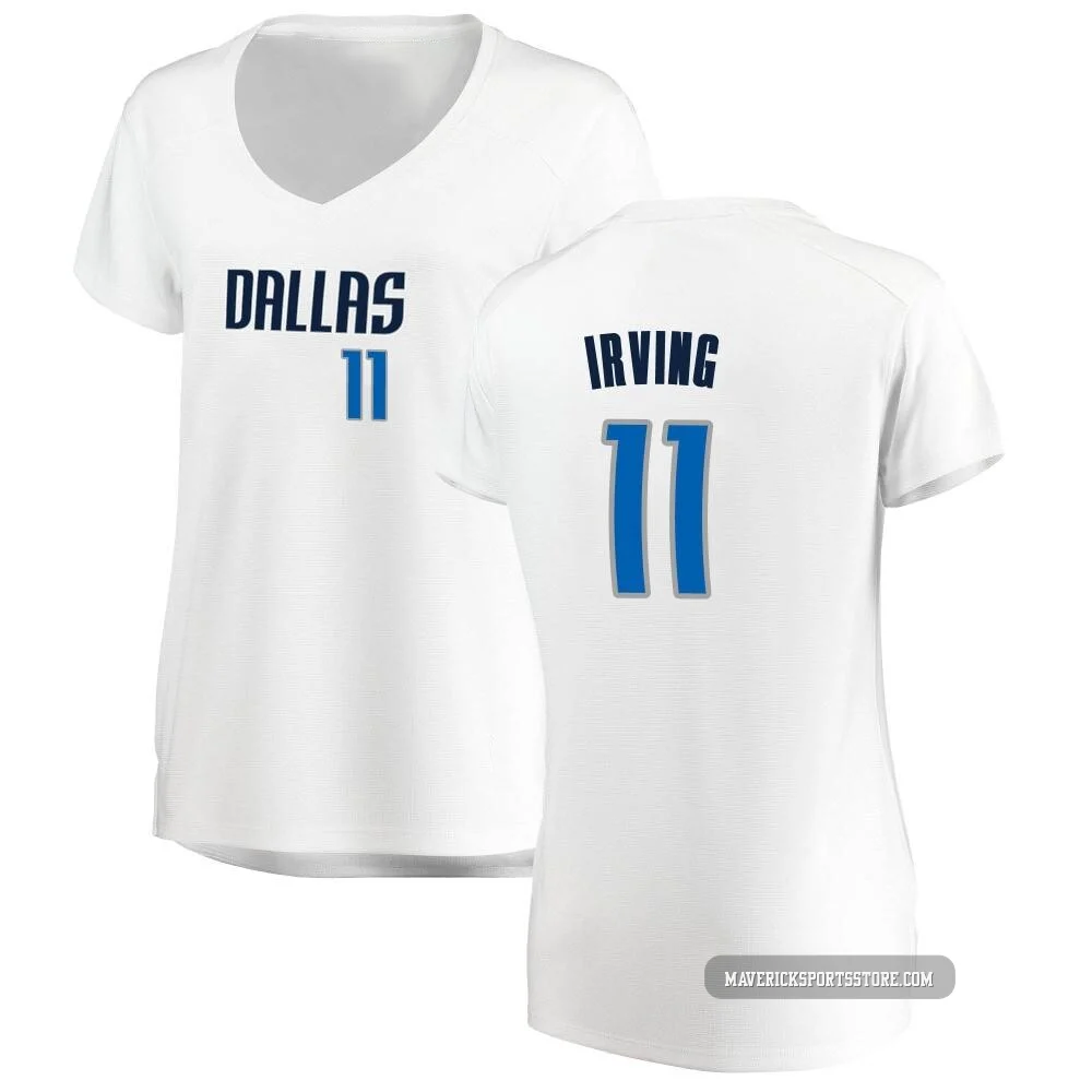 Kyrie Irving ＃11 Women's White Dallas Mavericks Fast Break Jersey - Association Edition