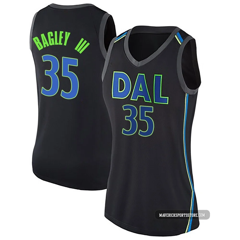 Marvin Bagley III ＃35 Women's Swingman Black Dallas Mavericks Jersey - City Edition
