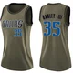 Marvin Bagley III ＃35 Women's Swingman Green Dallas Mavericks Salute to Service Jersey