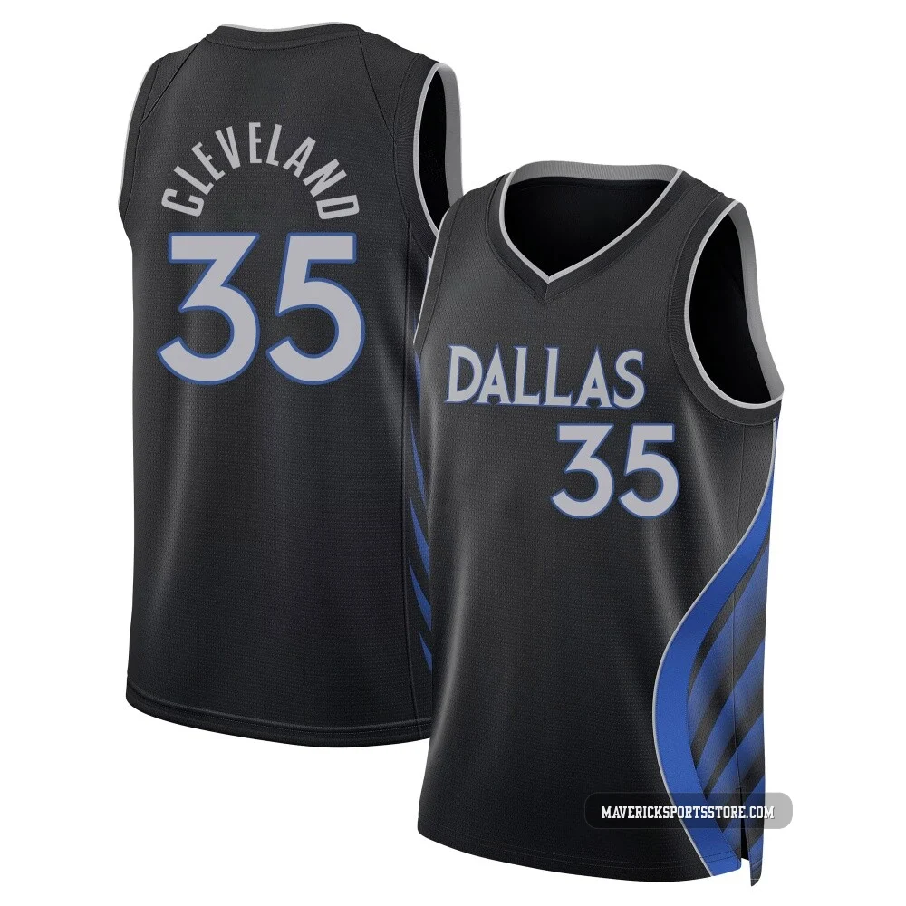 Matthew Cleveland ＃35 Men's Swingman 2025/26 Dallas Mavericks Black City Edition Jersey