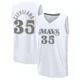 Matthew Cleveland ＃35 Youth 2024/25 Dallas Mavericks White Fast Break City Edition Jersey