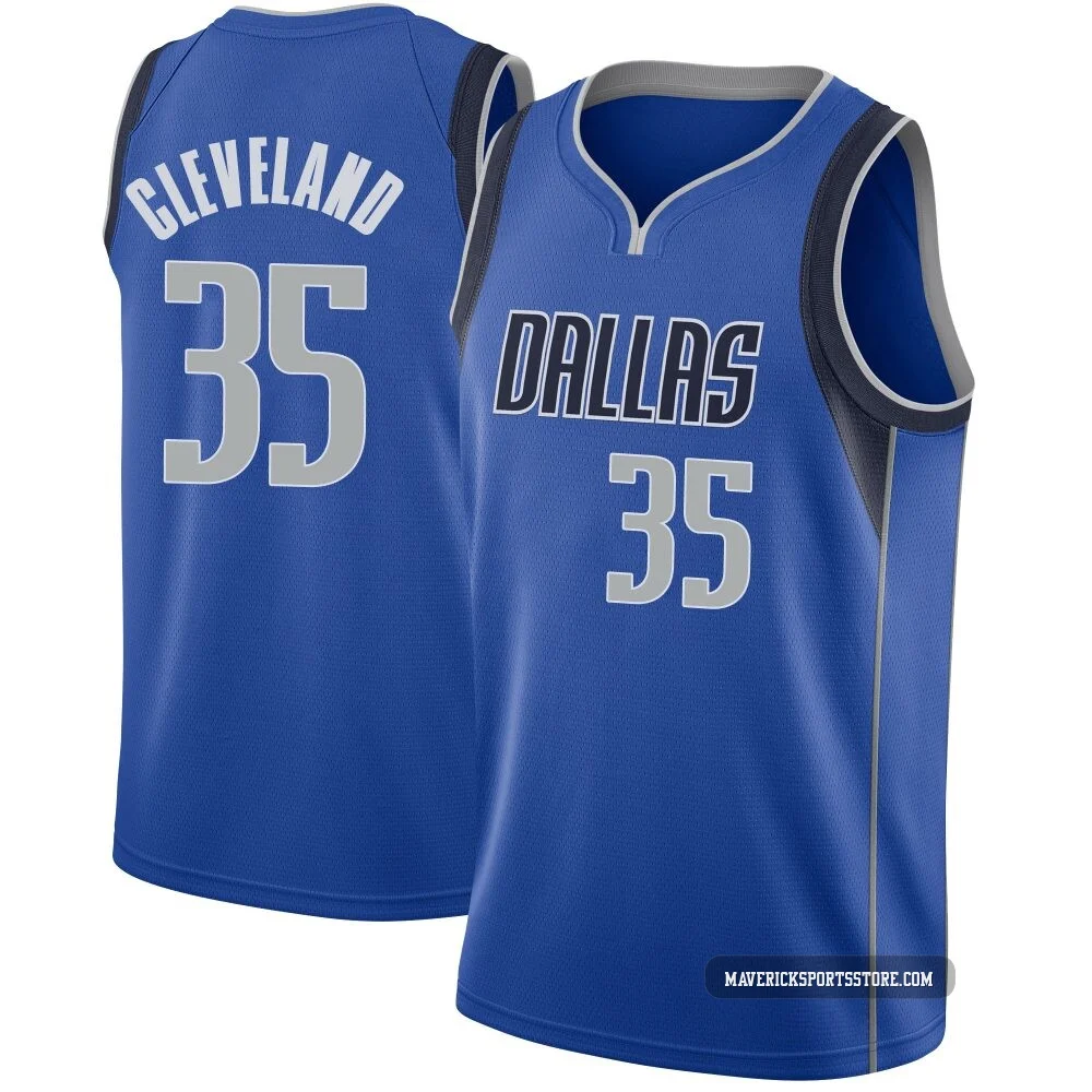 Matthew Cleveland ＃35 Youth Swingman Royal Dallas Mavericks Jersey - Icon Edition