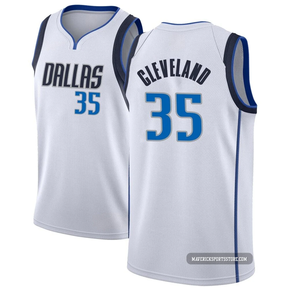 Matthew Cleveland ＃35 Youth Swingman White Dallas Mavericks Jersey - Association Edition