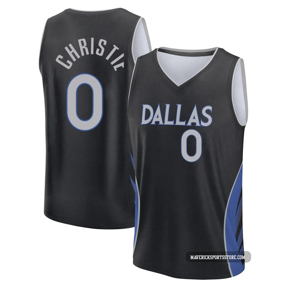 Max Christie ＃0 Men's 2025/26 Dallas Mavericks Fast Break Black City Edition Jersey