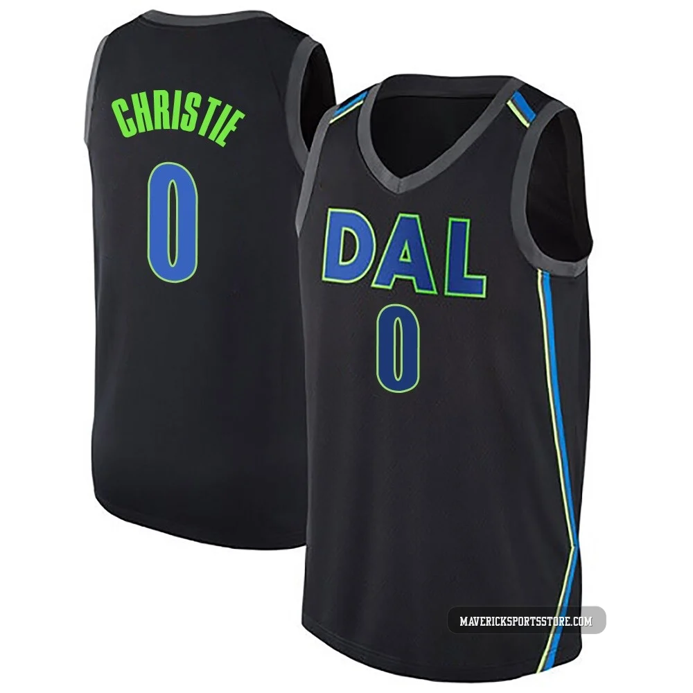 Max Christie ＃0 Men's Swingman Black Dallas Mavericks Jersey - City Edition