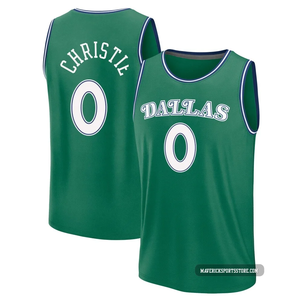 Max Christie ＃0 Youth 2025/26 Dallas Mavericks Fast Break Green Classic Edition Jersey