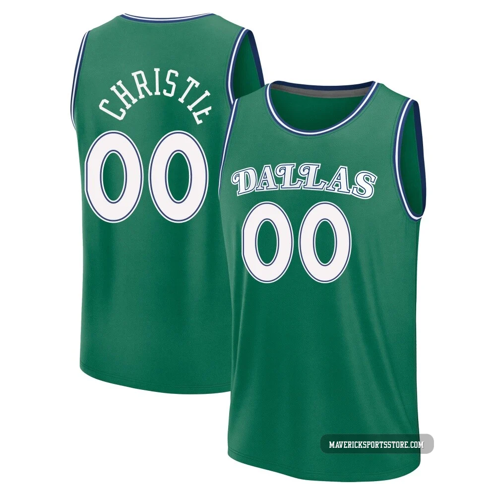 Max Christie ＃00 Men's 2025/26 Dallas Mavericks Fast Break Green Classic Edition Jersey