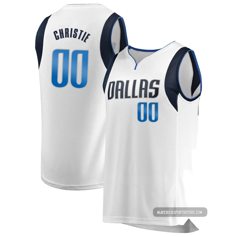 Max Christie ＃00 Men's White Dallas Mavericks Fast Break Jersey - Association Edition