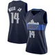 Mike Miles Jr. ＃14 Women's Swingman Navy Dallas Mavericks Jersey - Statement Edition