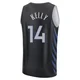 Miles Kelly ＃14 Men's 2025/26 Dallas Mavericks Fast Break Black City Edition Jersey