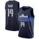 Miles Kelly ＃14 Men's Swingman Navy Dallas Mavericks Jersey - Statement Edition
