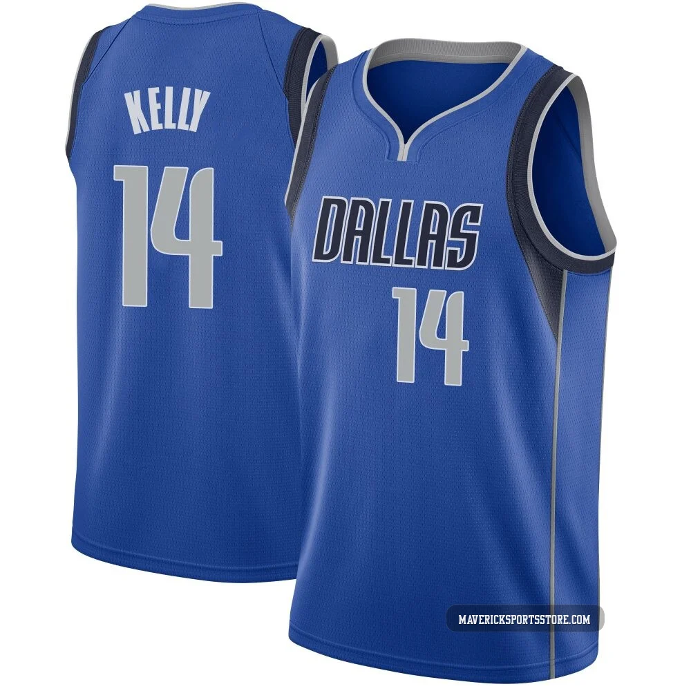 Miles Kelly ＃14 Men's Swingman Royal Dallas Mavericks Jersey - Icon Edition