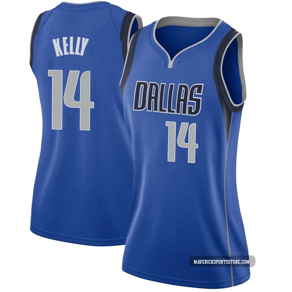 Miles Kelly ＃14 Women's Swingman Royal Dallas Mavericks Jersey - Icon Edition